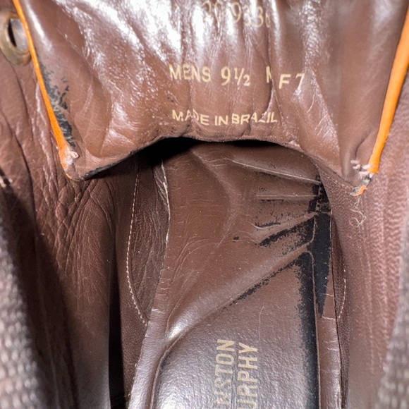 Brown leather cap toe boots - Johnston & Murphy - 9.5 US mens - Picture 2 of 11